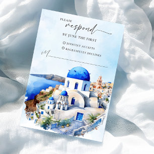 Griechische Hochzeitstipendienkarte RSVP Karte