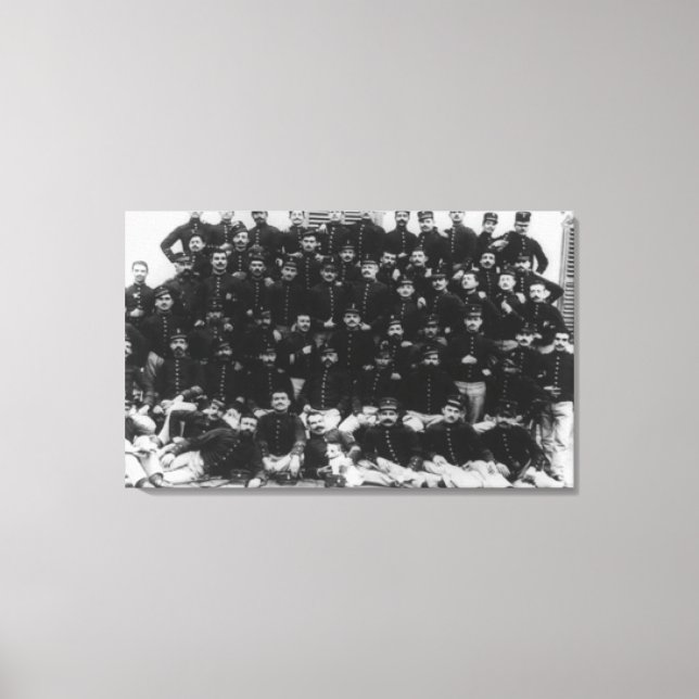 Griechische Infanteriebeamte FotografieGriechenlan Leinwanddruck (Vorderseite)