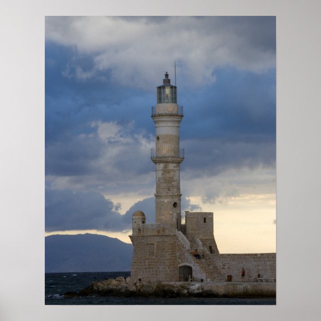 Griechische Insel Kreta und Altstadt von Chania 2 Poster (Vorne)