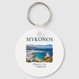 Griechische Insel Mykonos Urlaub Reise Küstenleben Schlüsselanhänger