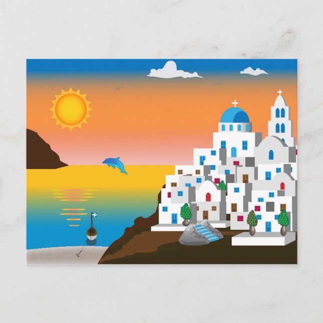 Griechische Insel Postkarte (Vorderseite)