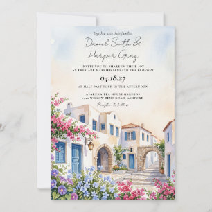 Griechische Insel Santorin Aquarell Griechenland H Einladung