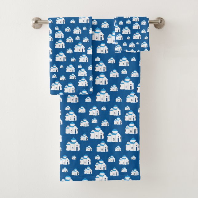 Griechische Insel Santorini Kirche Badhandtuch Set (Insitu)