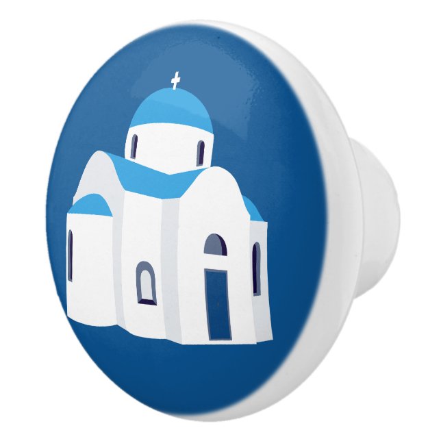 Griechische Insel Santorini Kirche Keramikknauf (Rechts)