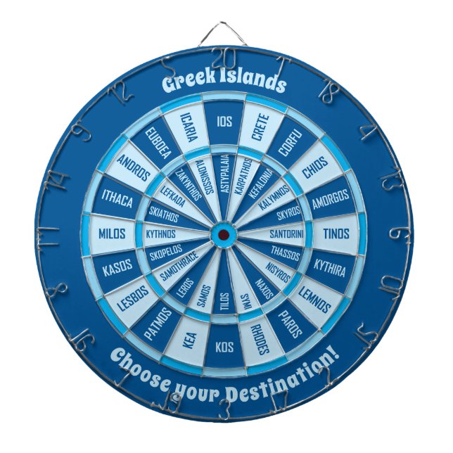 Griechische Inseln Dartboard Dartscheibe (vorne)
