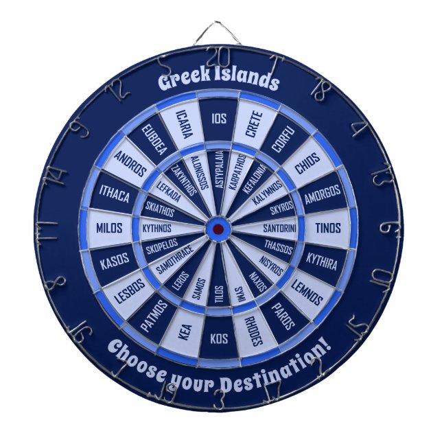 Griechische Inseln Dartboard Dartscheibe (vorne)