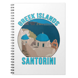 Griechische Inseln Santorini Notizblock