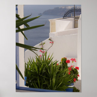 Griechische Inseln Santorini Poster