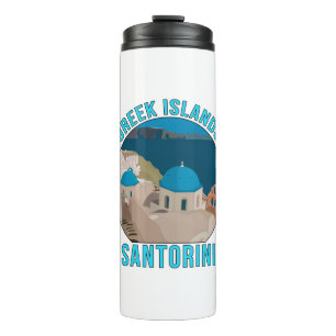 Griechische Inseln Santorini Thermosbecher