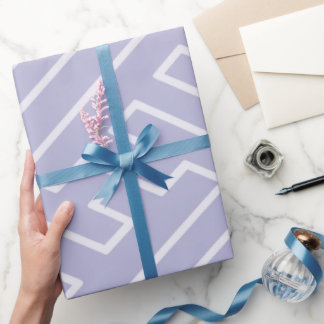 Griechische Inspiration Geometrische Linien Lavend Geschenkpapier