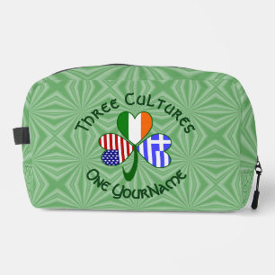 Griechische Irische USA Shamrock Flaggen Personali Waschbeutel