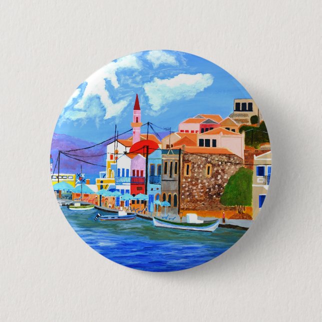 Griechische Küste Button (Vorderseite)