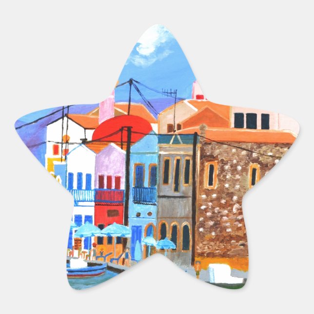 griechische Küste Stern-Aufkleber (Vorderseite)
