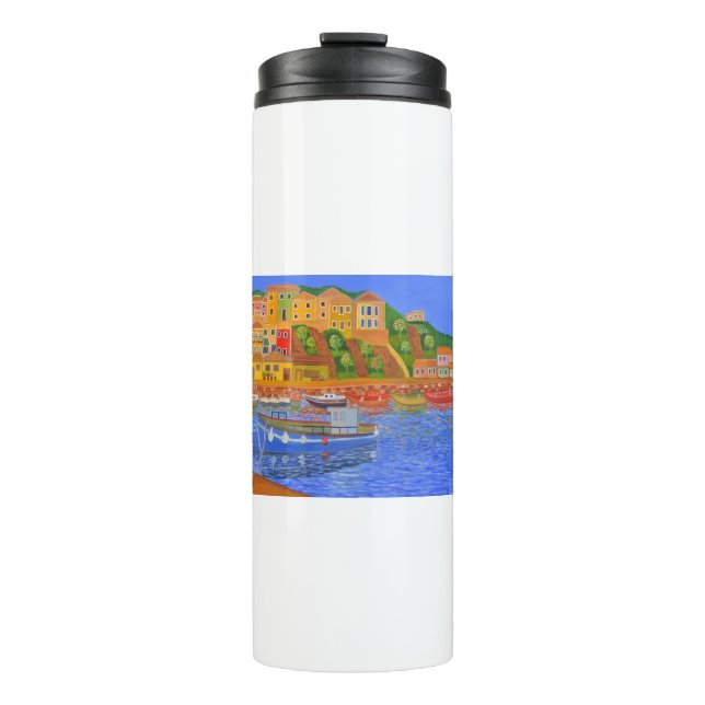 griechische Küste Thermosbecher (Vorderseite)