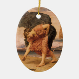 Griechische Mädchen beim Aufsammeln von Kieselstei Keramik Ornament
