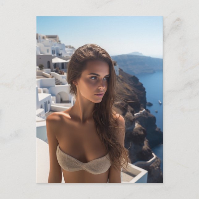 Griechische Modefotografie Postkarte (Vorderseite)