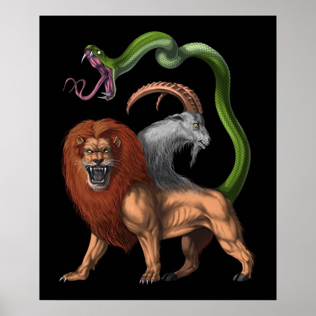 Griechische Mythologie Chimera Poster (Vorne)
