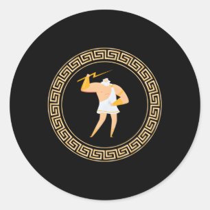 Griechische Mythologie Gods Altes Griechenland Runder Aufkleber