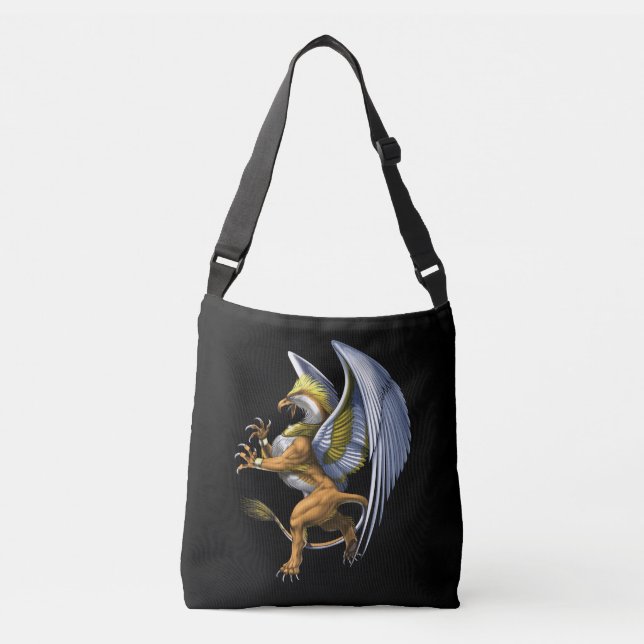 Griechische Mythologie Griffin Tragetaschen Mit Langen Trägern (Vorderseite)