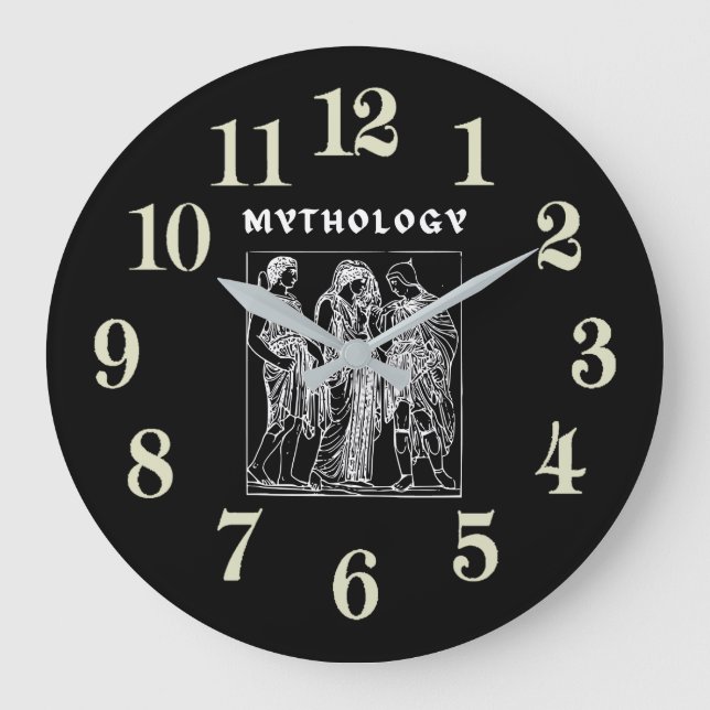 Griechische Mythologie Große Wanduhr (Vorderseite)