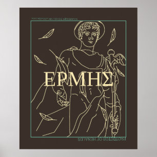 Griechische Mythologie Hermes God Ancient Griechen Poster