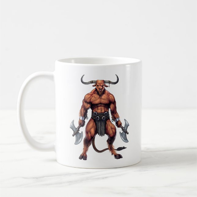 Griechische Mythologie Minotaur Kaffeetasse (Links)