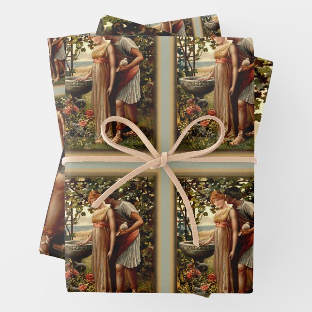 Griechische Mythologie Norgoddess-Liebe auf Sage Geschenkpapier Set (Beispiel)