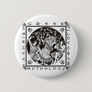 Griechische Mythologie - Schwarzes Button
