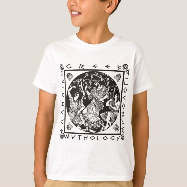 Griechische Mythologie (Schwarzes) T-Shirt (Vorderseite)