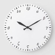 griechische Nummern große Uhr