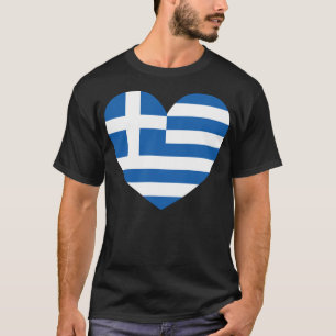 Griechische Pride-Flagge Liebe Herz T-Shirt