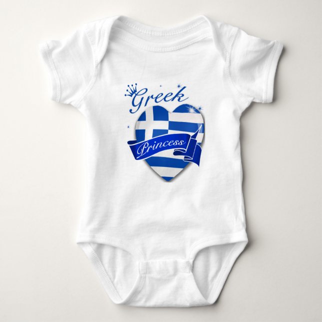 Griechische Prinzessin Baby Strampler (Vorderseite)