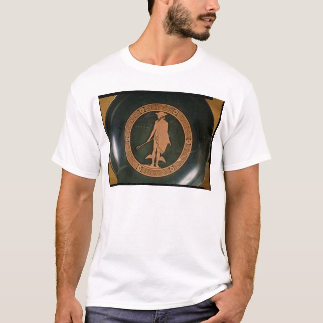 Griechische Rotzahl Schale, den Gott Hermes T-Shirt (Vorderseite)