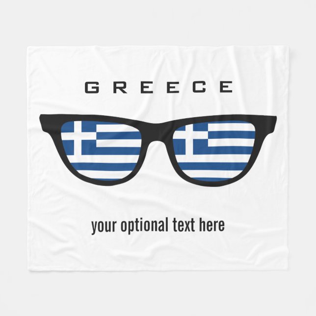Griechische Schattierungen für Text- und Farbvlies Fleecedecke (Vorderseite (Horizontal))