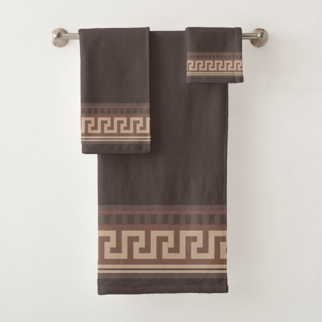 Griechische Schlüsselgrenze Badhandtuch Set (Insitu)
