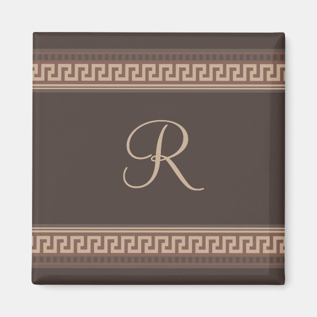 Griechische Schlüsselgrenze Magnet (Vorne)