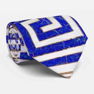 Griechische Schlüsselverzierung - Lapislazuli und Krawatte