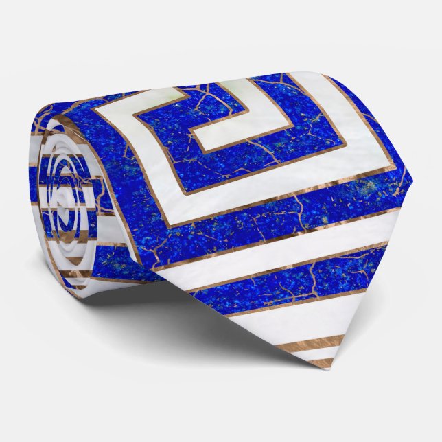 Griechische Schlüsselverzierung - Lapislazuli und Krawatte (Gerollt)