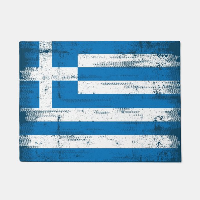 Griechische Schmutz Flagge Fußmatte (Vorderseite)