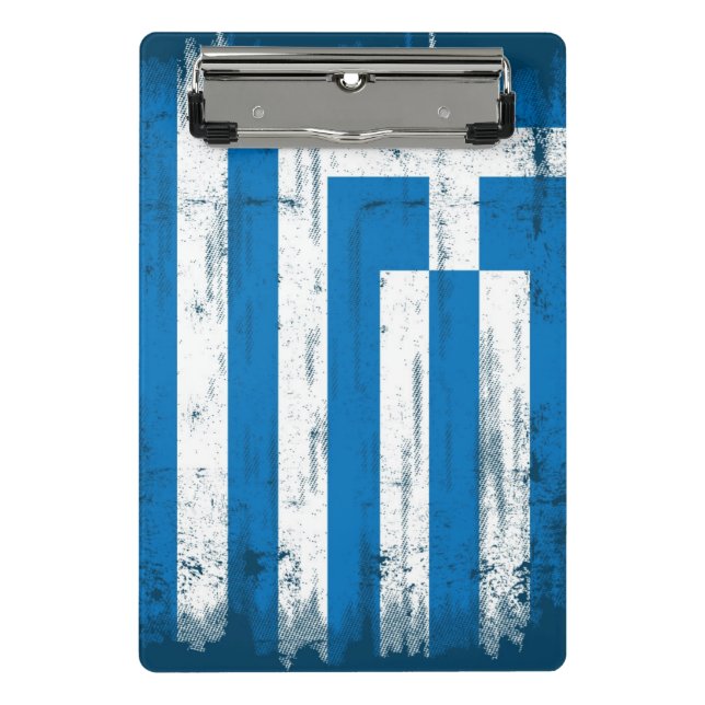 Griechische Schmutz Flagge Mini Klemmbrett (Vorderseite)