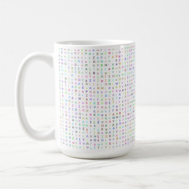Griechische Schreiben 15oz Tasse (Links)