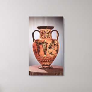 Griechische Schwarzzahl Amphora Leinwanddruck