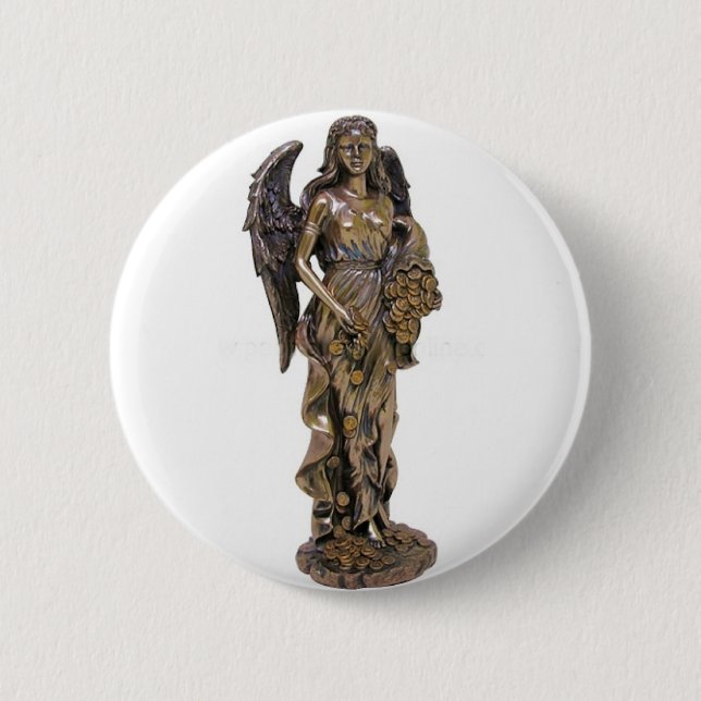 GRIECHISCHE STATUE DAMEN-FORTUNA BUTTON (Vorderseite)