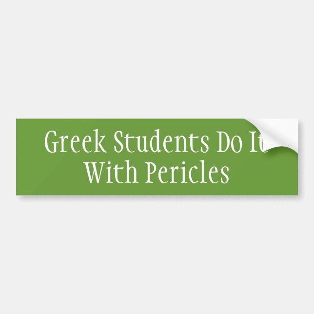 Griechische Studenten und Pericles Autoaufkleber (Vorne)
