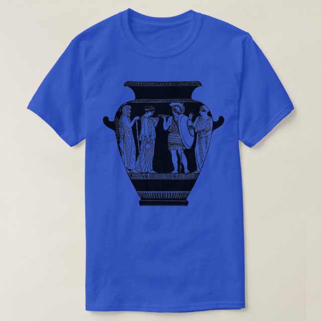 Griechische Vase Antike Griechenland-Keramik T-Shirt (Design vorne)