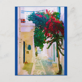 Griechische Village Street Postkarte
