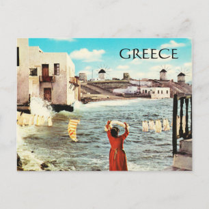 Griechische Vintage-Postkarte Postkarte