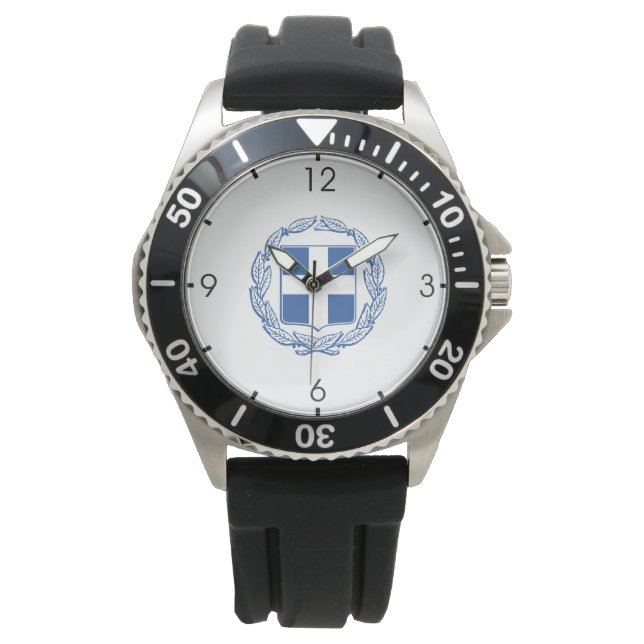 griechische Wappen Armbanduhr (Vorderseite)