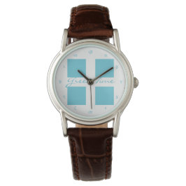 Griechische Zeit - griechische Zahlen anzeigen Armbanduhr