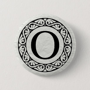 Griechischer Alphabet-Brief Omicron Button